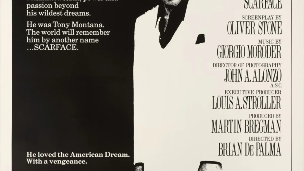 Poster originale di Scarface con Al Pacino